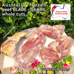 Beef BLADE Australia frozen daging sapi sampil rendang/dendeng whole cuts brand WMPG 4-5 kg/pc (price/kg)